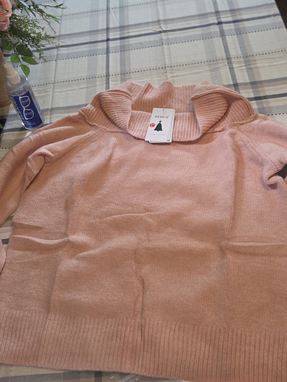 Zesica Pink Turtleneck Women’s Sweater